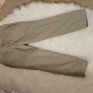 Old Navy khaki coral lobster boyfriend skinny low rise relax skinny leg 2R NEW…